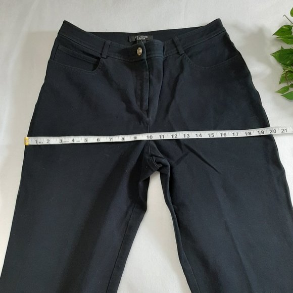 St.John‎ Caviar Black High Rise Straight Leg Pants - Picture 7 of 10
